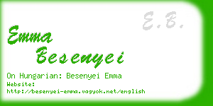 emma besenyei business card